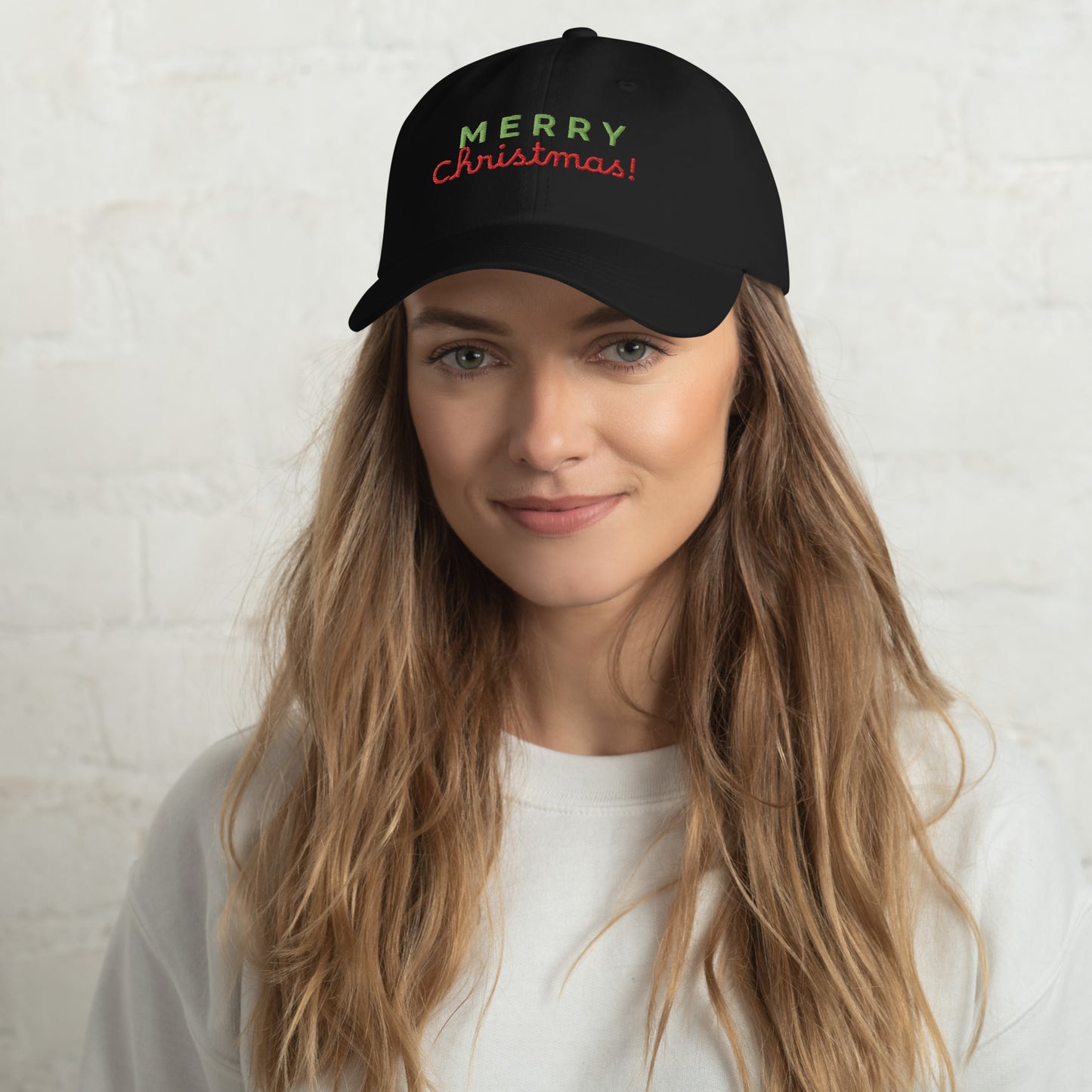 Merry Christmas Embroidered Dad hat, xmas baseball cap