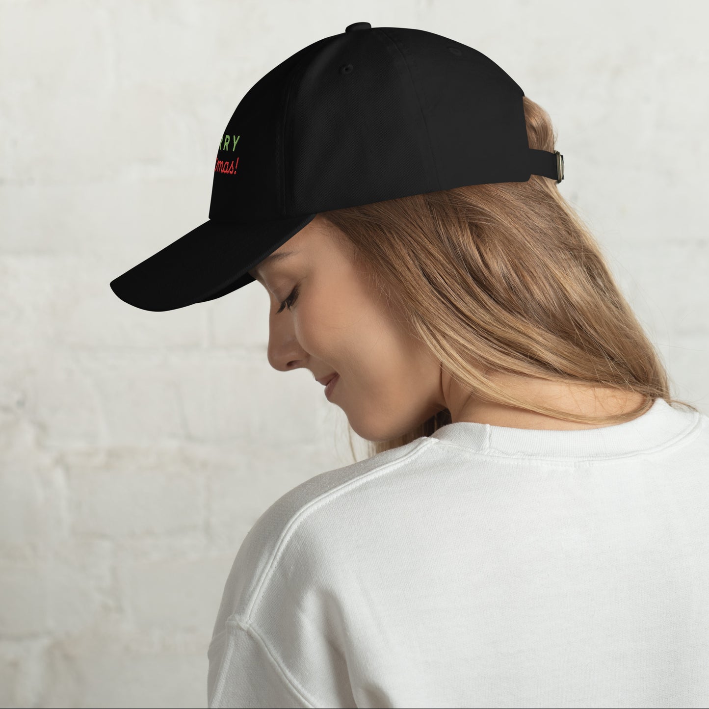 Merry Christmas Embroidered Dad hat, xmas baseball cap