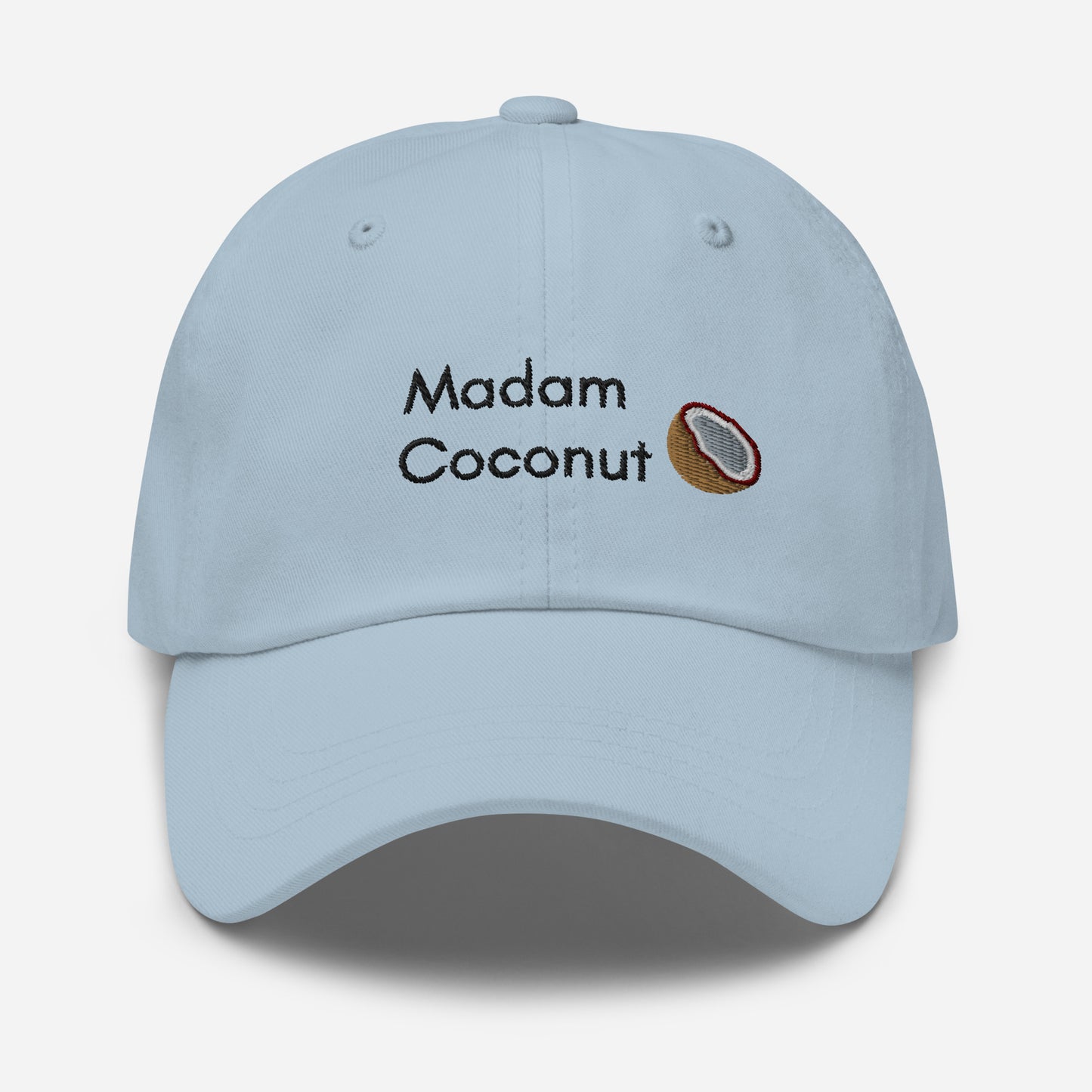madam coconut embroidered hat, coconut tree hat
