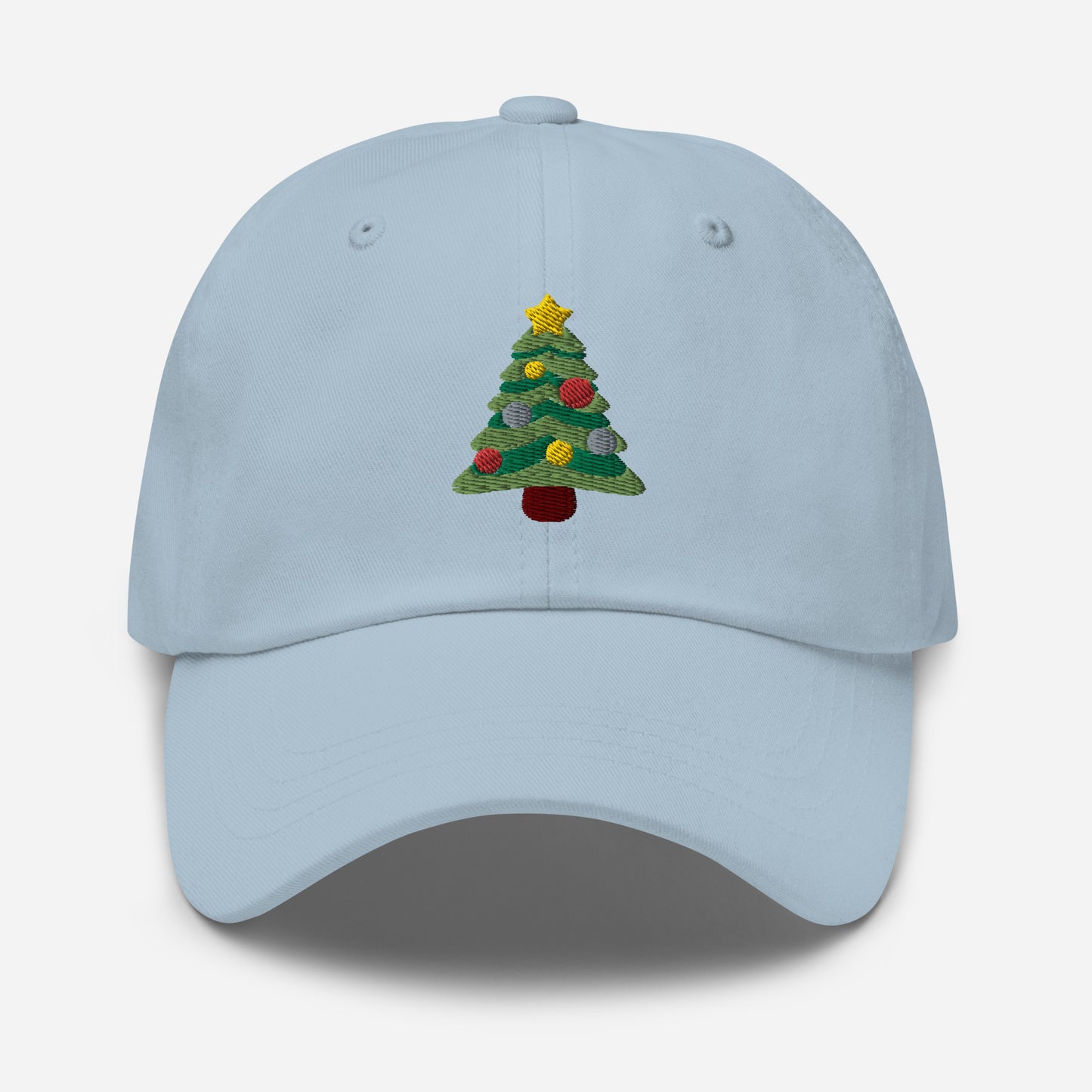 Embroidered Christmas tree dad hat