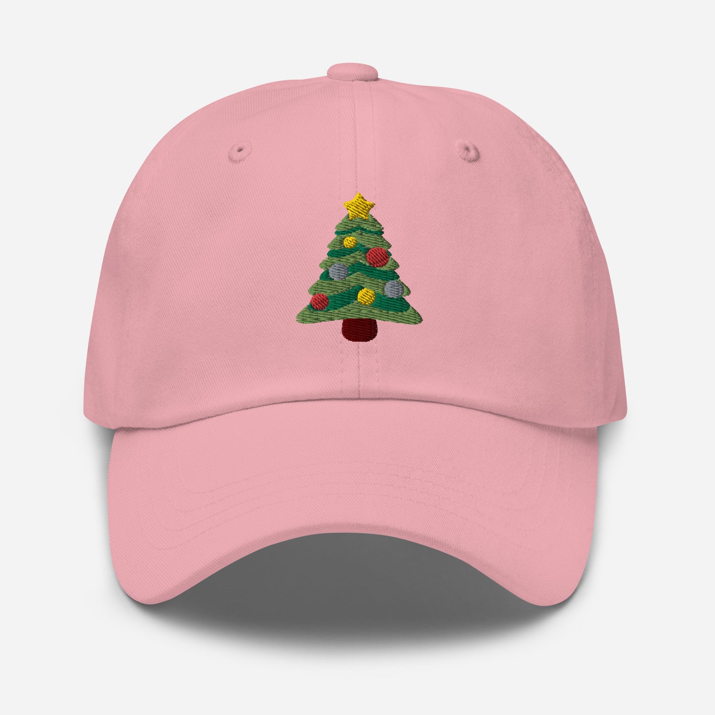 Embroidered Christmas tree dad hat