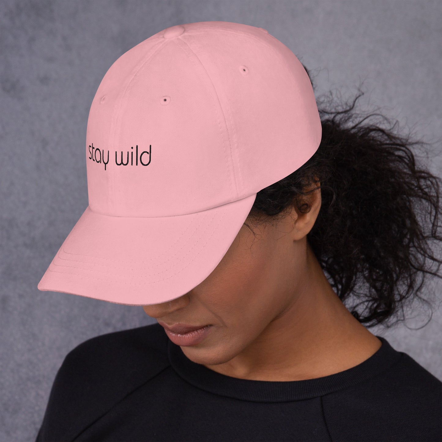 stay wild embroidered dad hat, fun dad hat