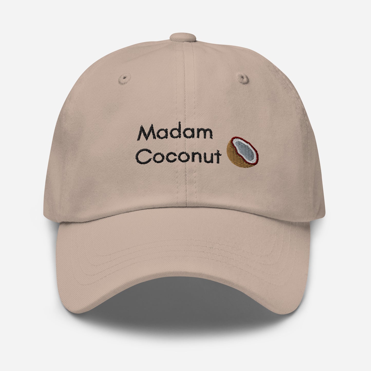madam coconut embroidered hat, coconut tree hat