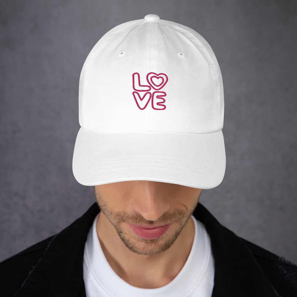 LOVE embroidered dad hat