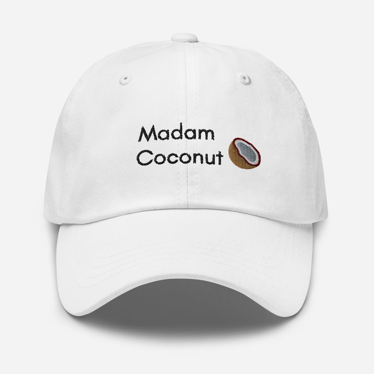 madam coconut embroidered hat, coconut tree hat