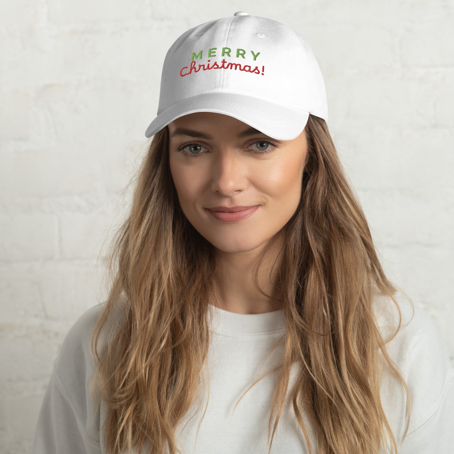 Merry Christmas Embroidered Dad hat, xmas baseball cap
