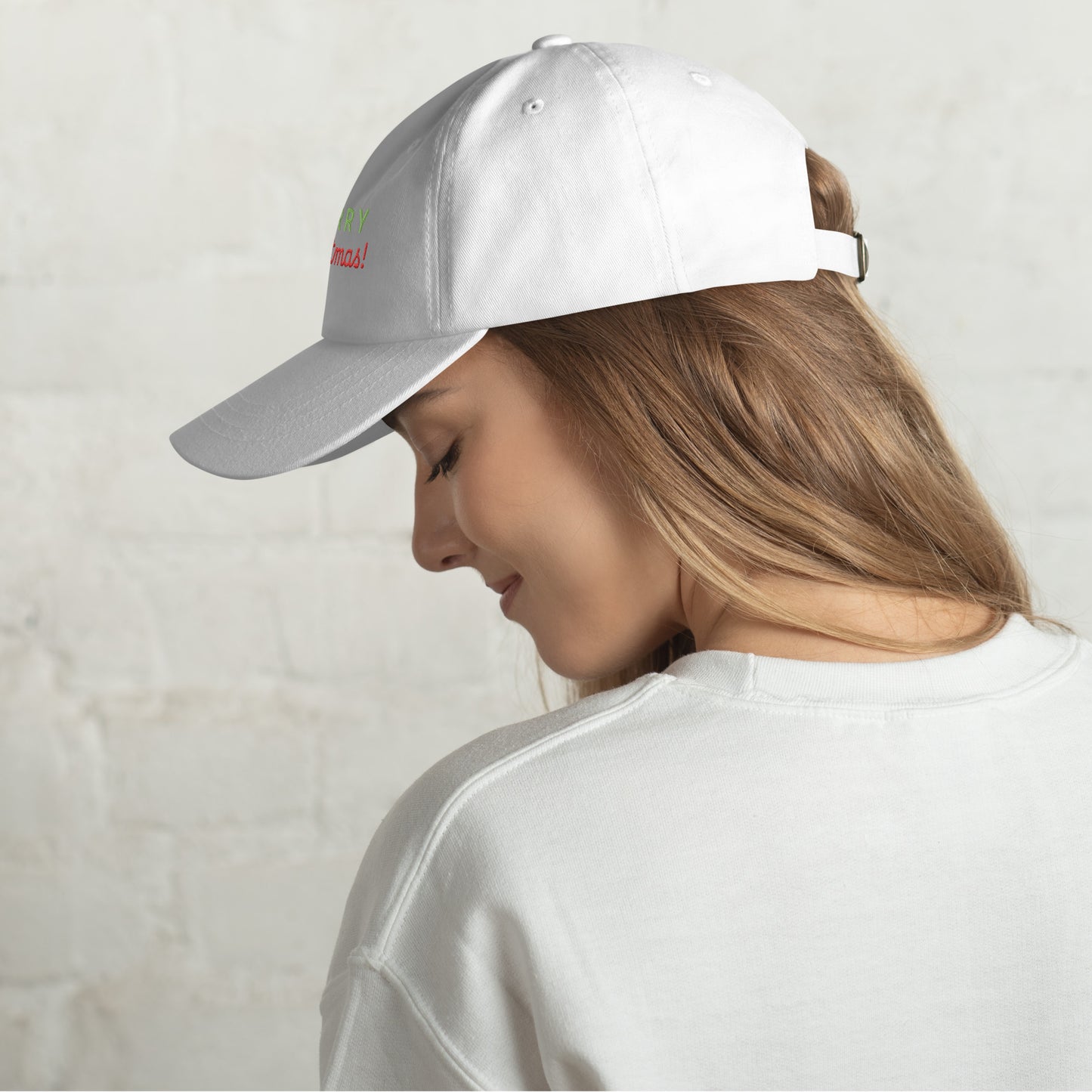 Merry Christmas Embroidered Dad hat, xmas baseball cap