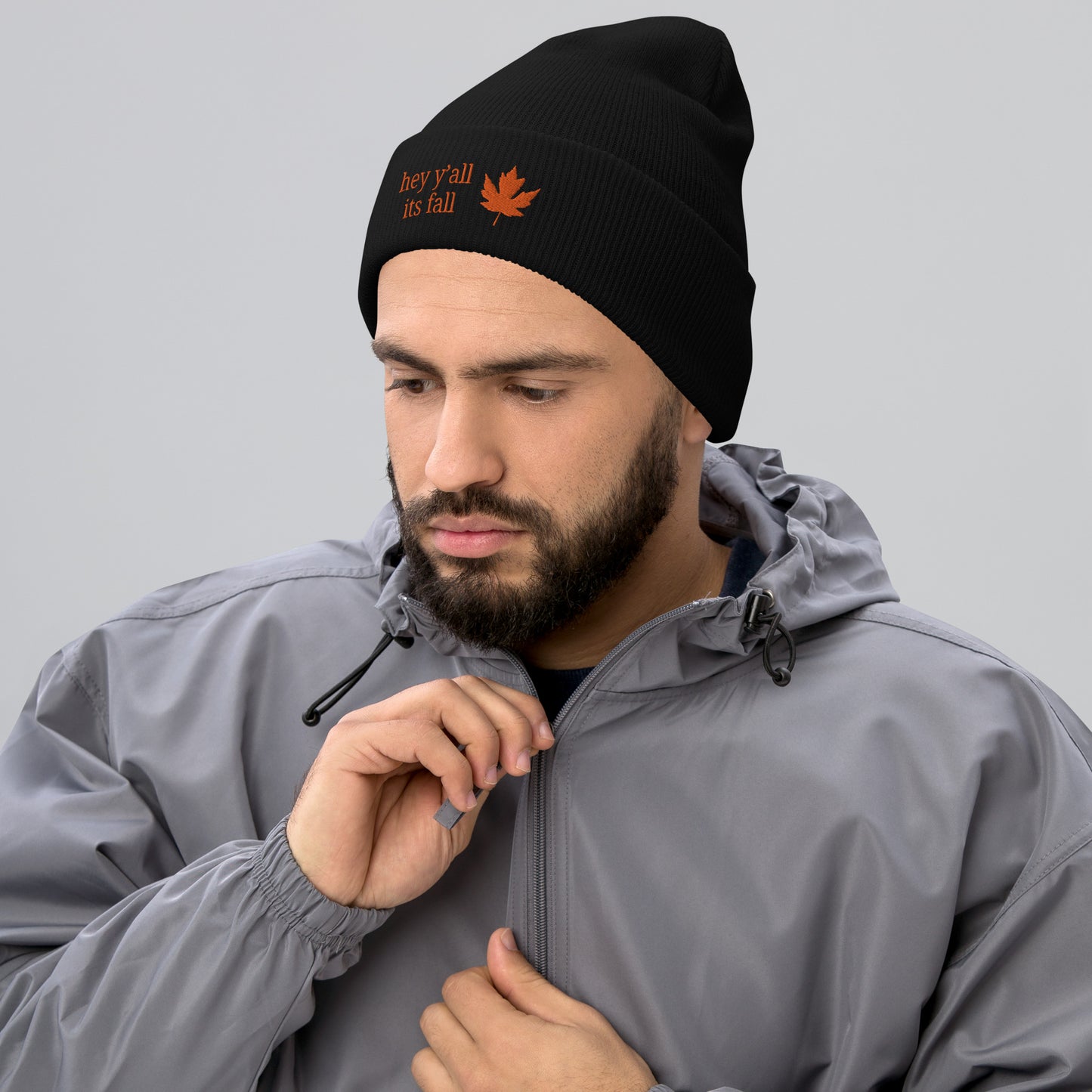 fall cuffed beanie, hey yall its fall beanie, fall gifts