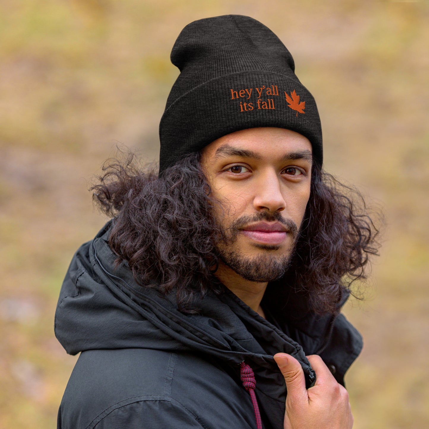 fall cuffed beanie, hey yall its fall beanie, fall gifts