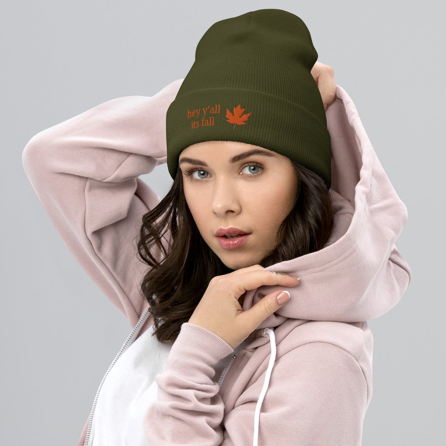 fall cuffed beanie, hey yall its fall beanie, fall gifts