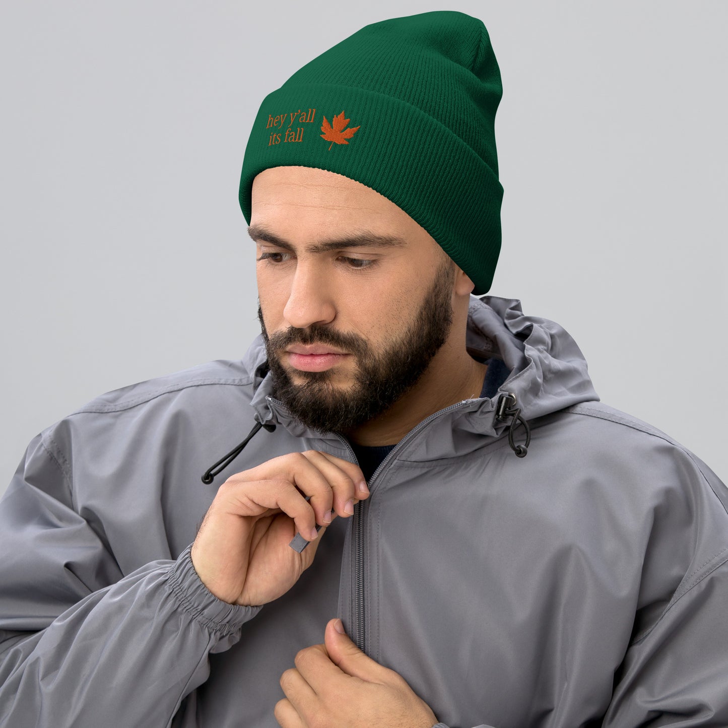 fall cuffed beanie, hey yall its fall beanie, fall gifts