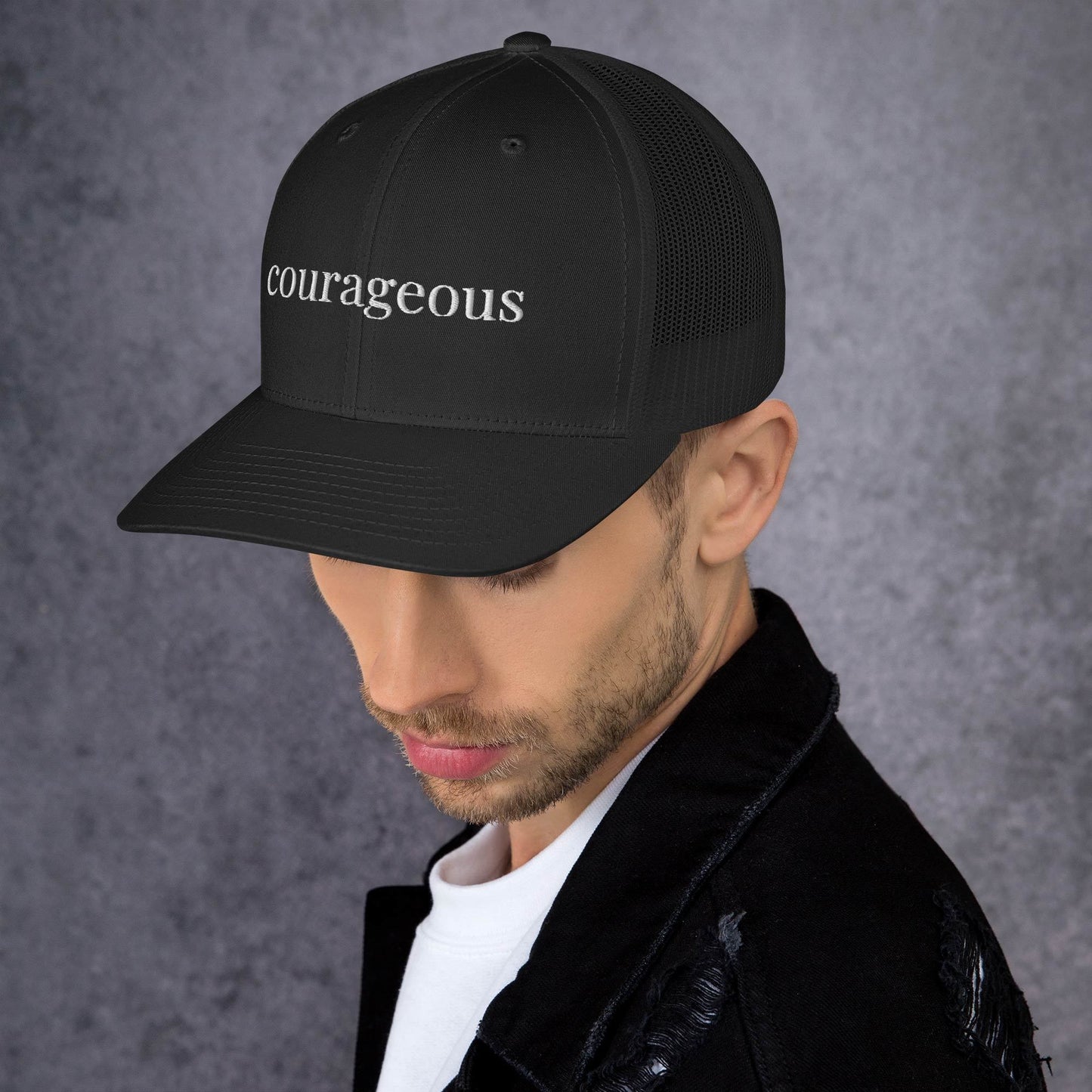 courageous trucker hat