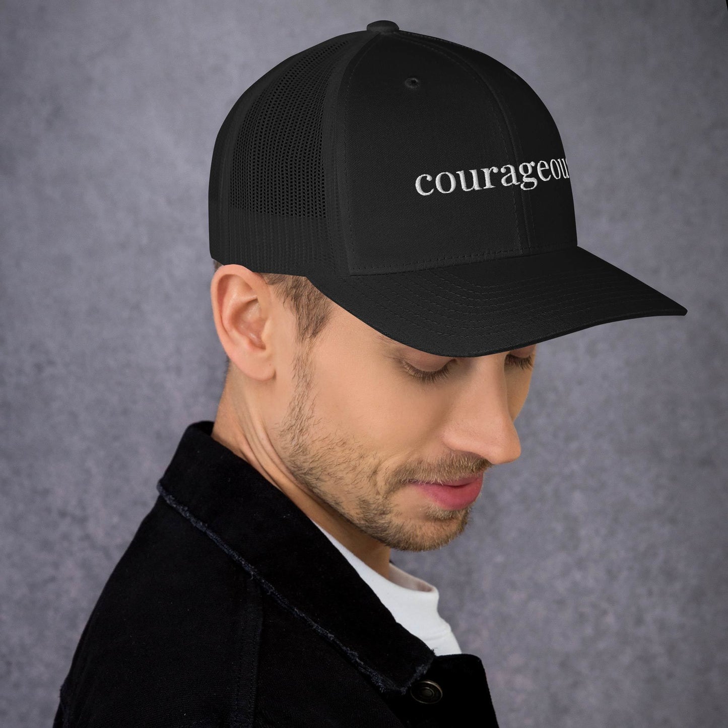 courageous trucker hat