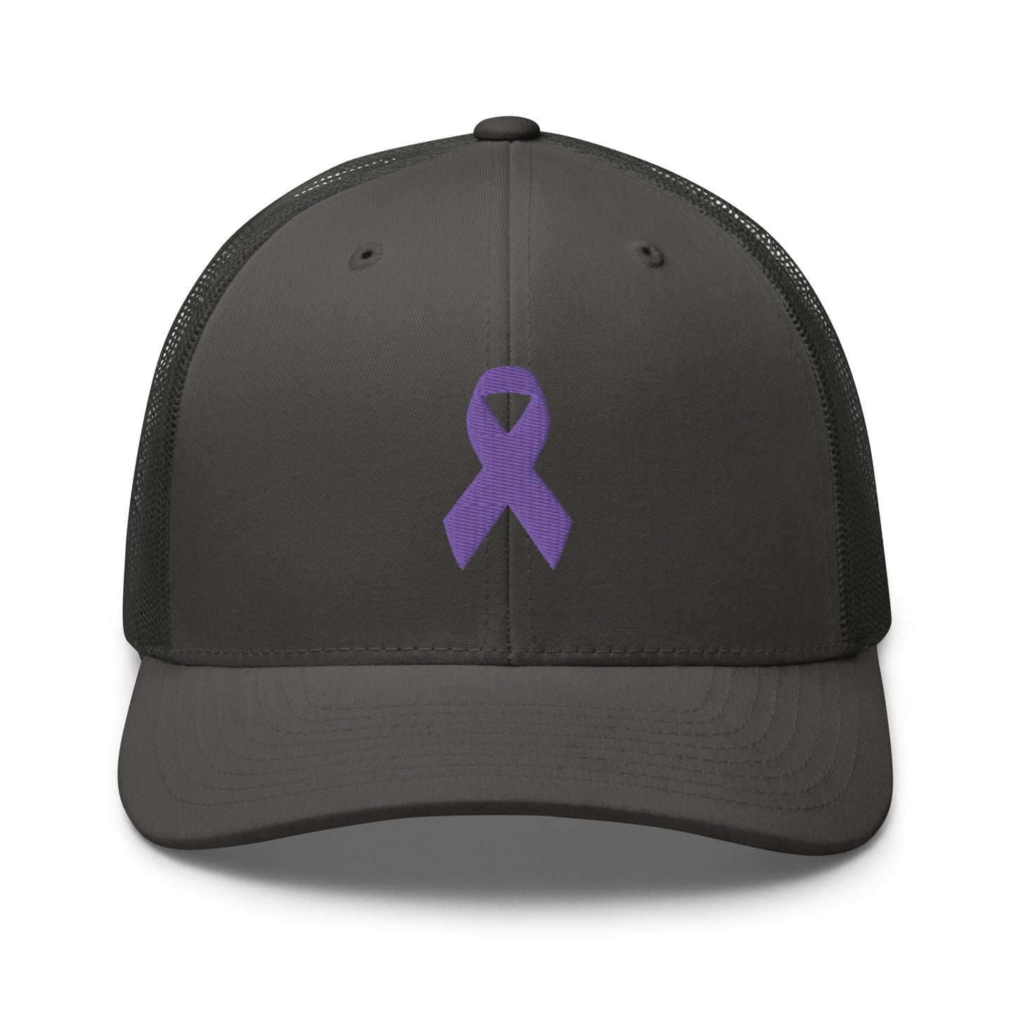 pancreatic cancer hat purple ribbon trucker hat