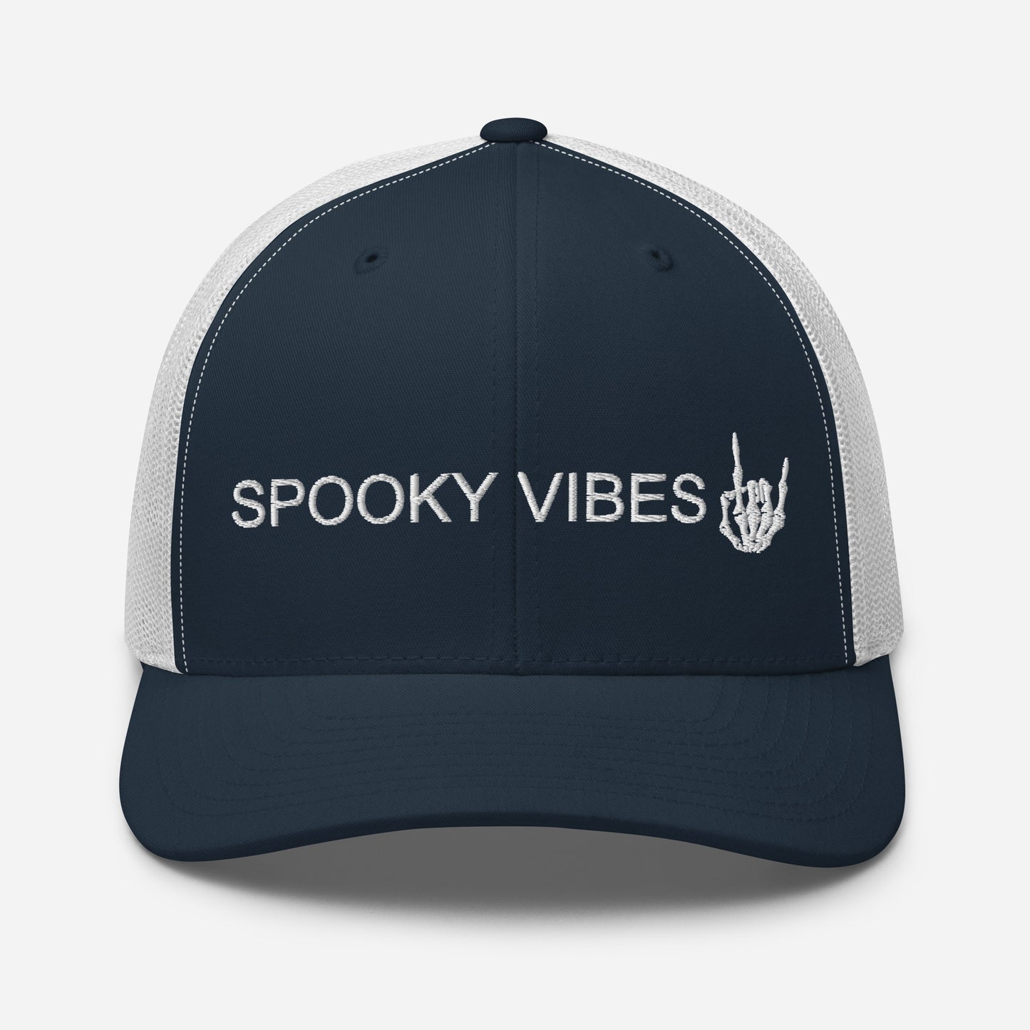 spooky trucker hat, spooky embroidered hat