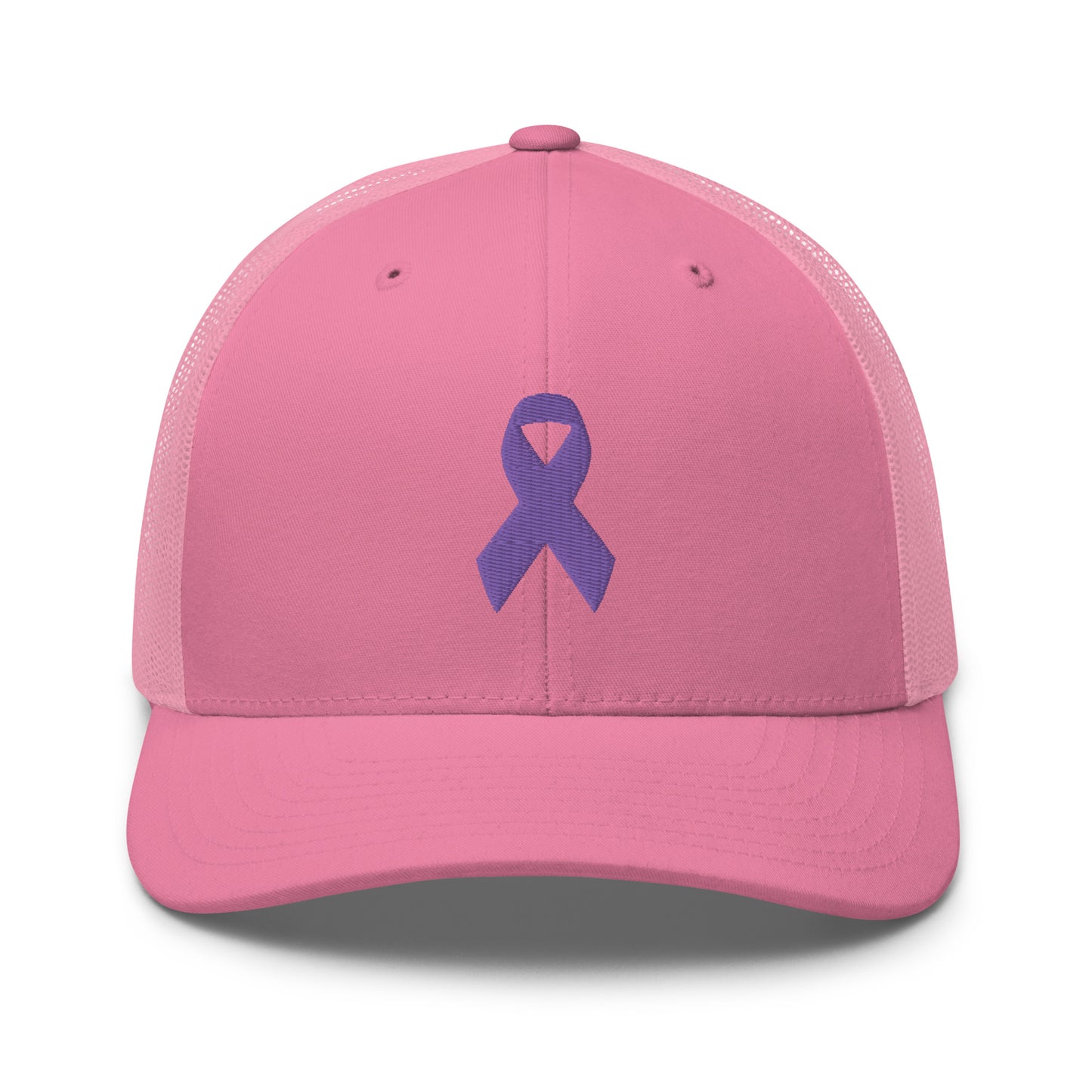 pancreatic cancer hat purple ribbon trucker hat