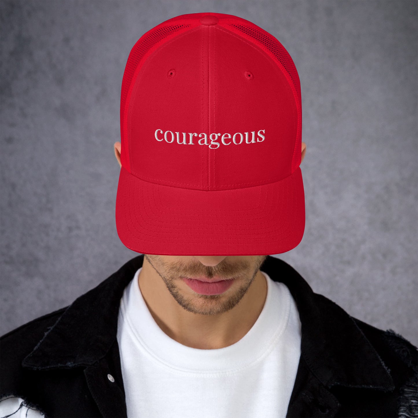 courageous trucker hat