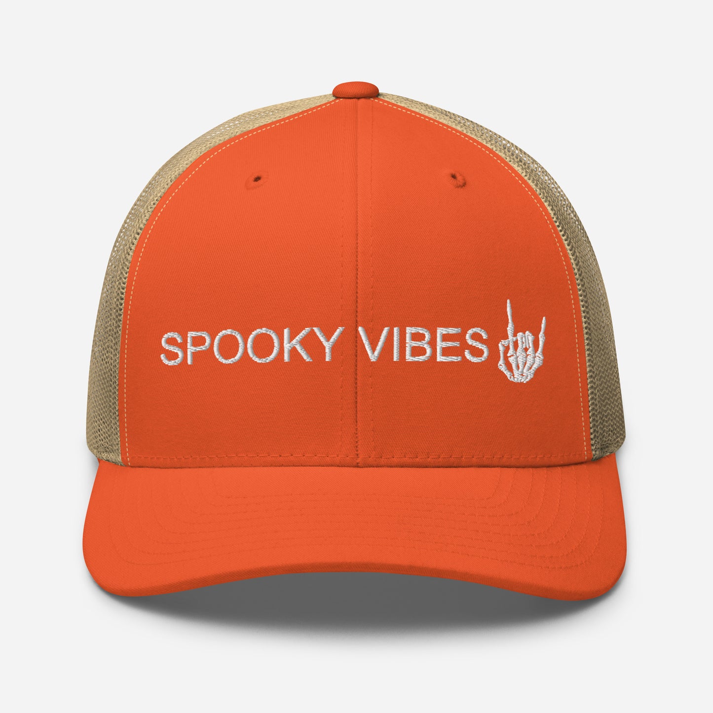 spooky trucker hat, spooky embroidered hat