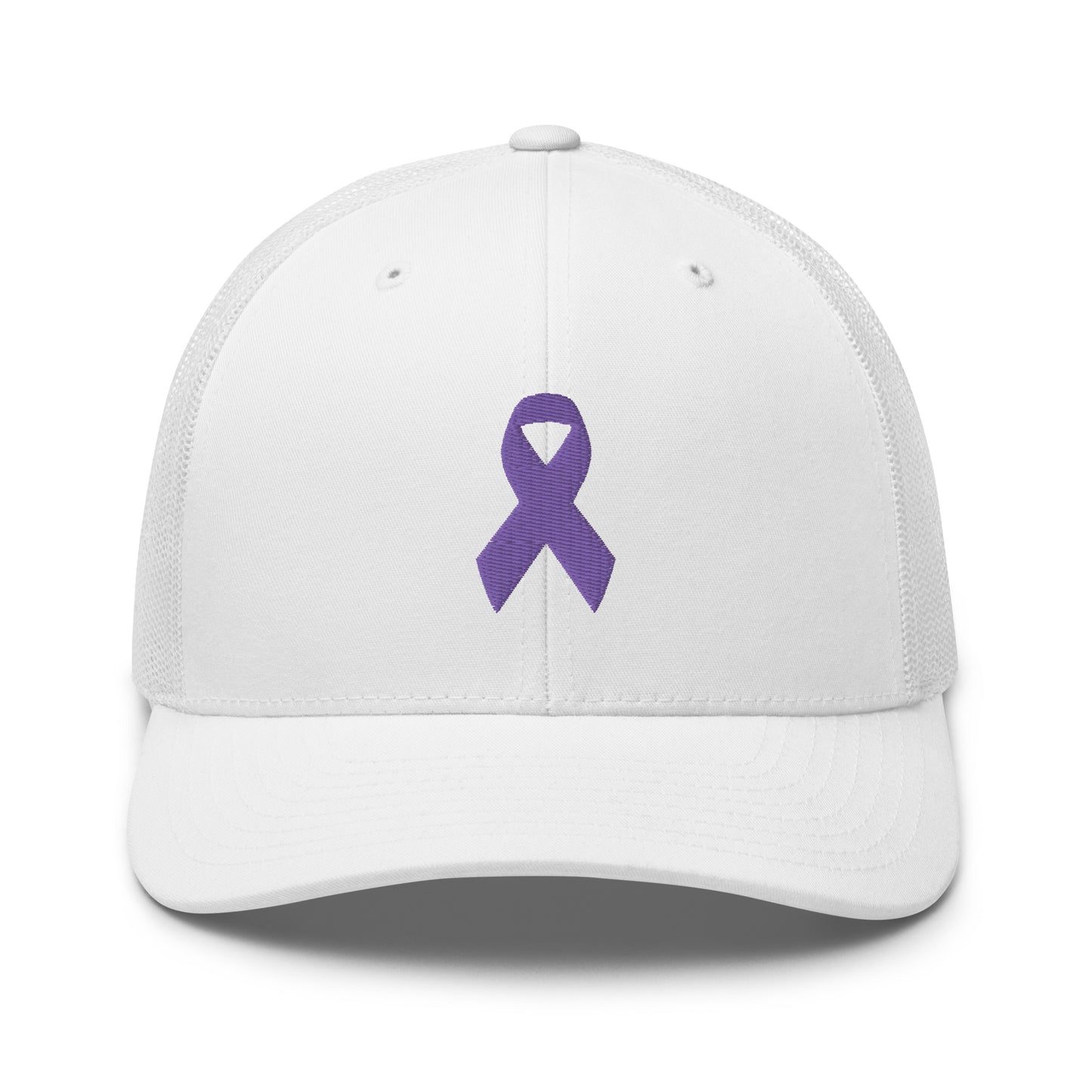 pancreatic cancer hat purple ribbon trucker hat
