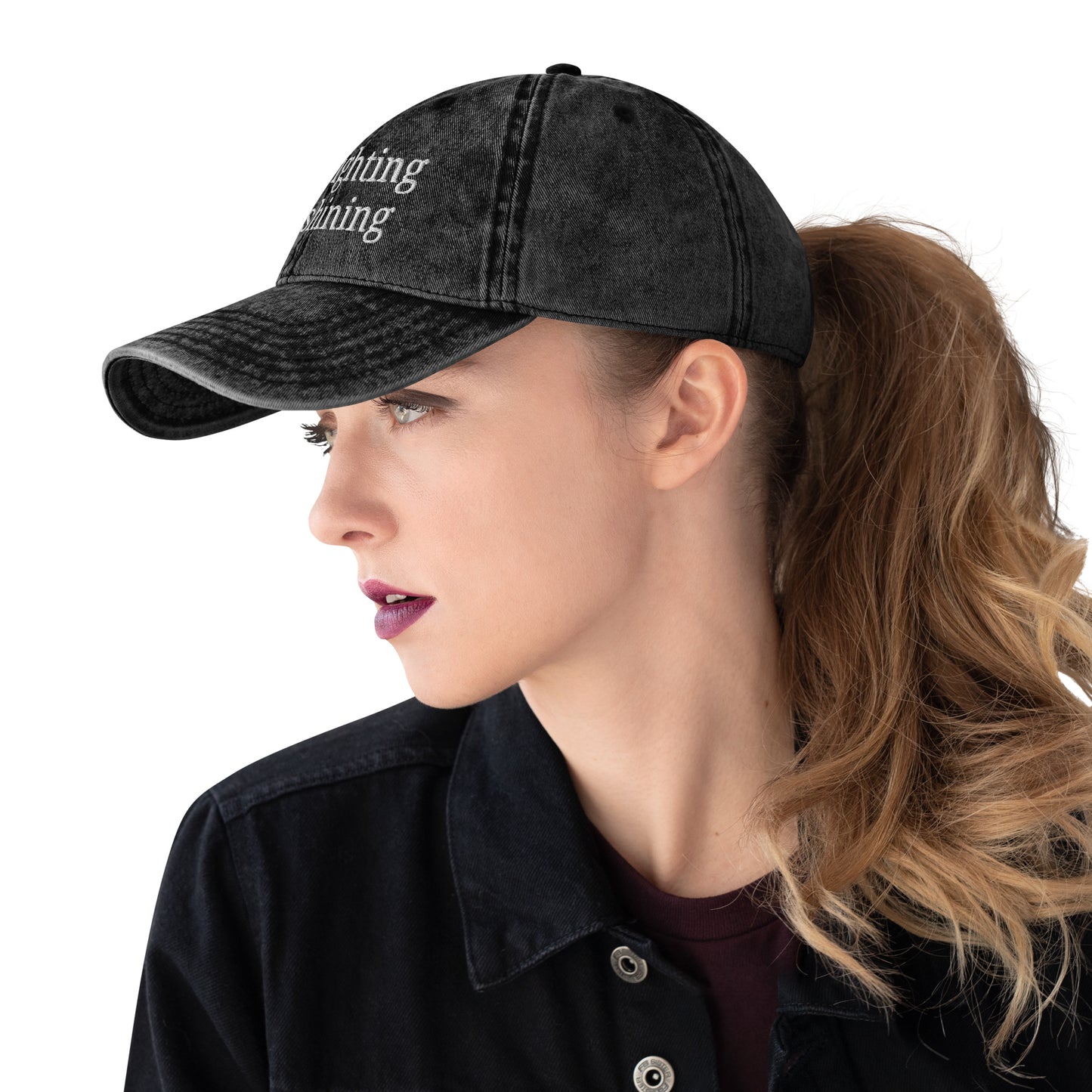 Keep Fighting, Keep Shining Vintage Cotton Twill Hat