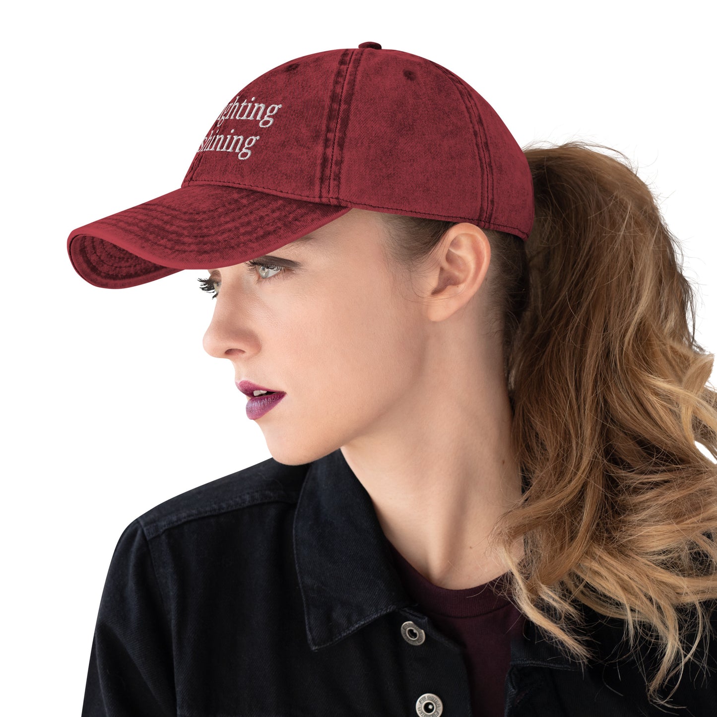 Keep Fighting, Keep Shining Vintage Cotton Twill Hat