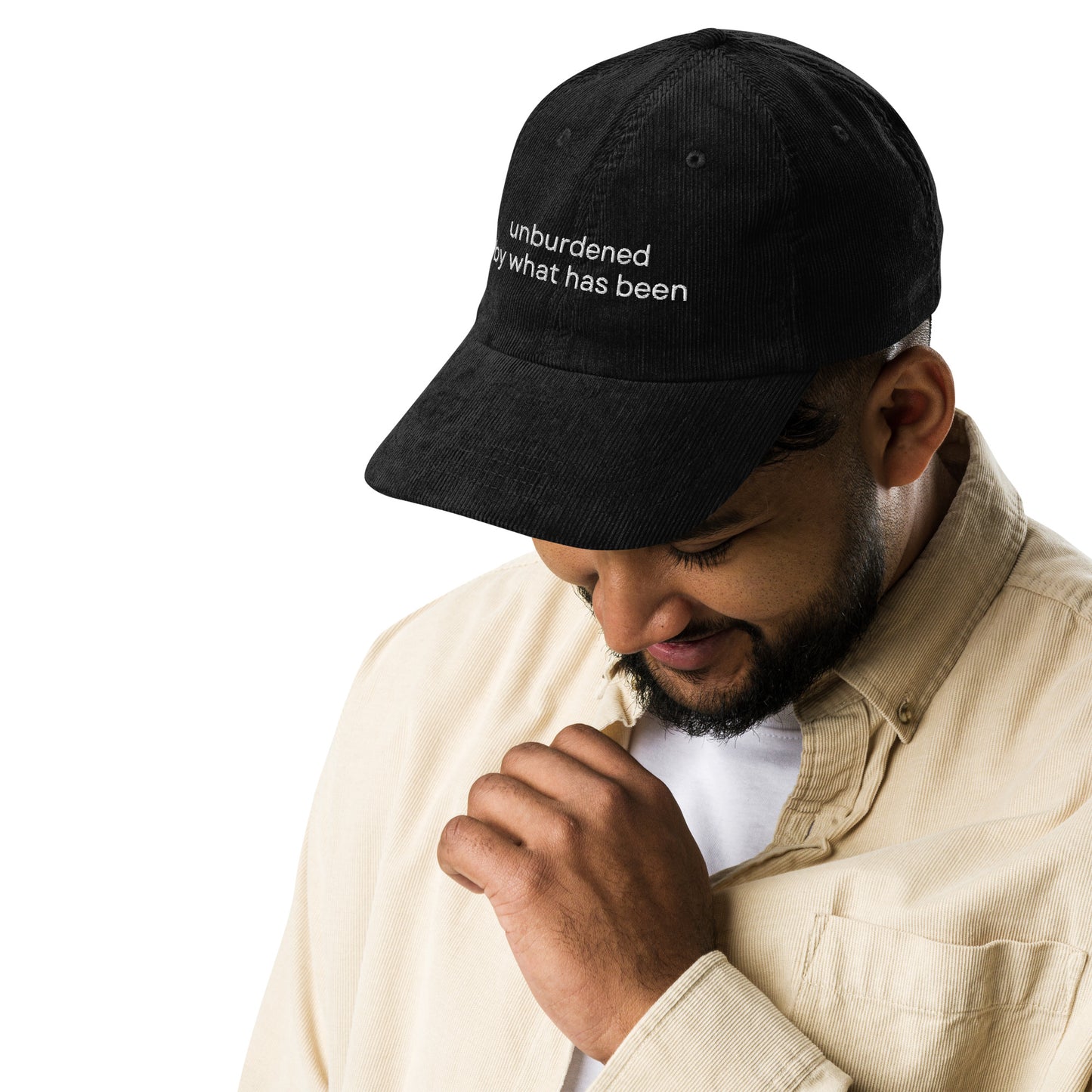 Kamala unburdened hat unburdened by what has been corduroy hat