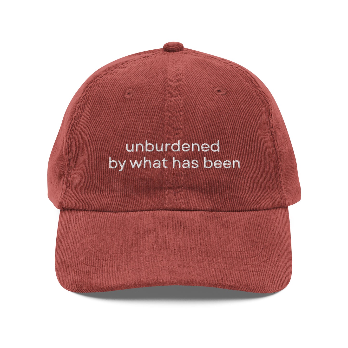 Kamala unburdened hat unburdened by what has been corduroy hat
