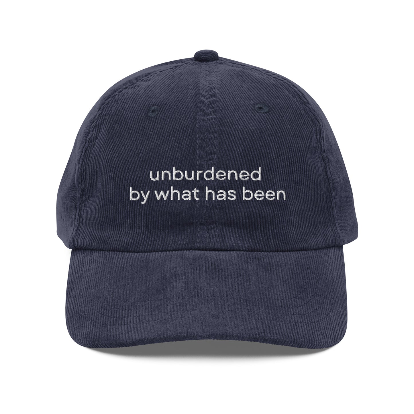 Kamala unburdened hat unburdened by what has been corduroy hat